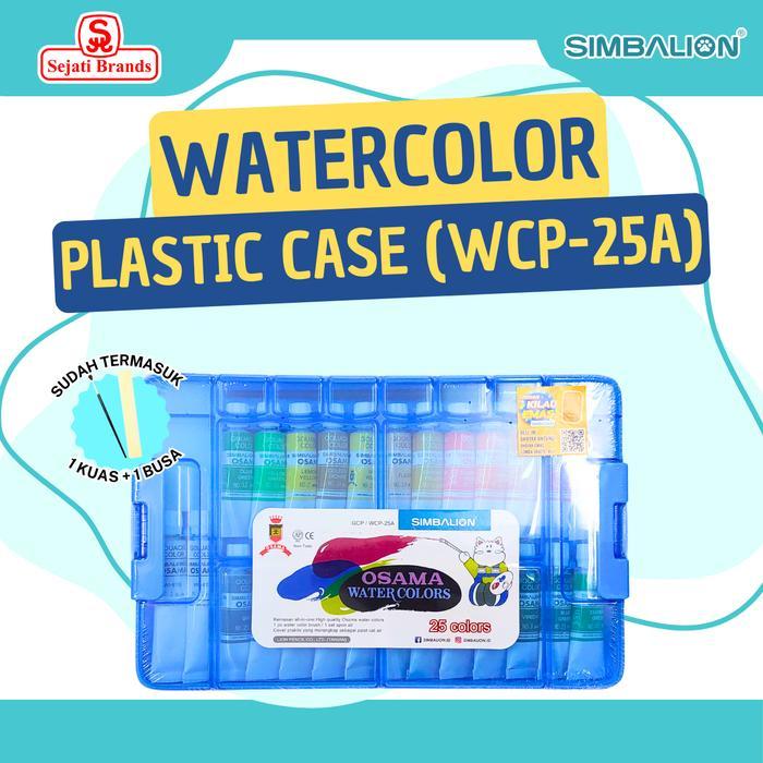 Simbalion Osama Watercolor Plastic Case WCP 25 /GCP 25A/ Cat air lukisan stationery cat air