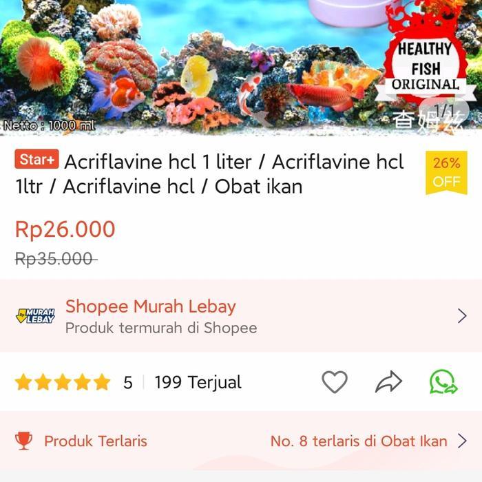 (COD) Acriflavine hcl 1 liter / Acriflavine hcl 1ltr / Acriflavine hcl