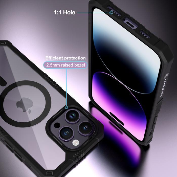 Myroots Magsafe Crystal Clear Case Untuk Iphone 14 13 12 Pro Max Series Ready