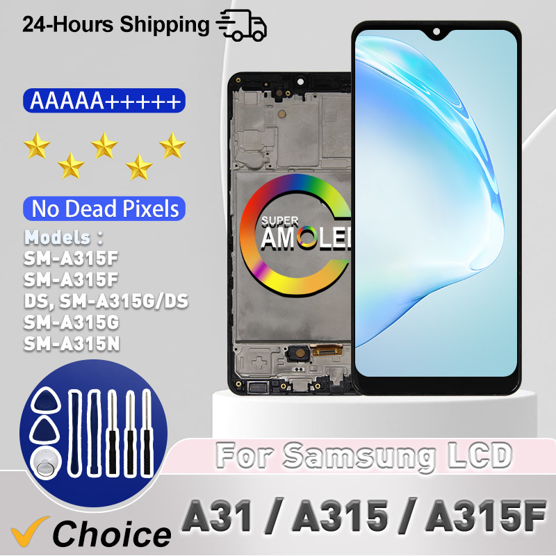 6.4'' AMOLED A315 for Samsung Galaxy A31 LCD Display Touch Screen Digitizer Assembly for Samsung
