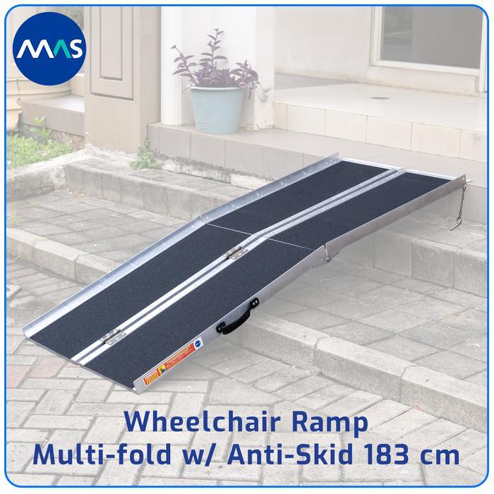 Ready MAS Wheelchair Ramp / Jalur Landai Kursi Roda - Multi-fold with Anti-Skid 183cm