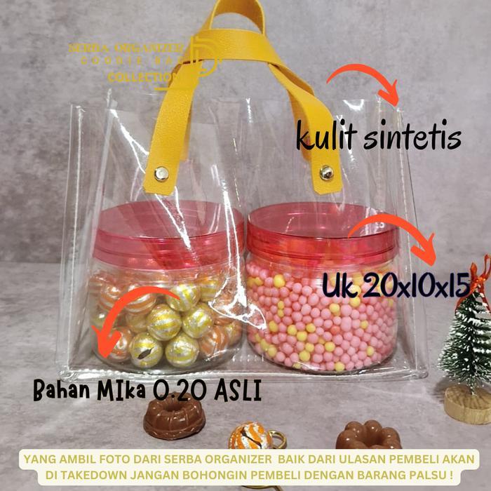 Tas toples kue kering 20x10x15, Tas TABUNG kue kering 20x10 Tas kue , Tas mika kecil premium tas