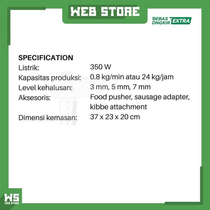 Mesin Giling Daging Ayam Sapi Ikan Listrik Electric Meat Grinder Gilingan Daging Listrik Willman
