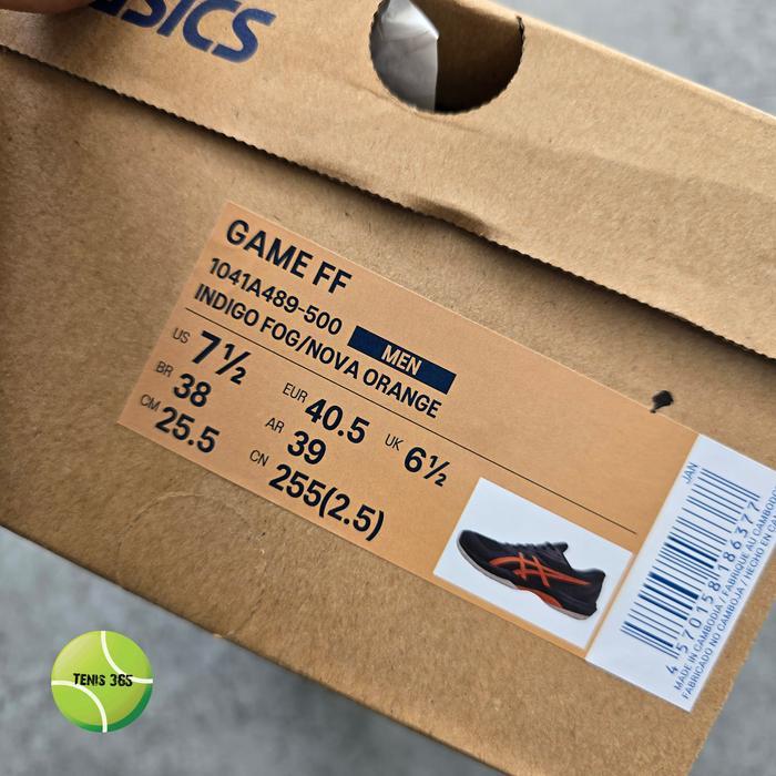 Sepatu Tenis Asics Game Ff Indigo Fog / Nova Orange Promo