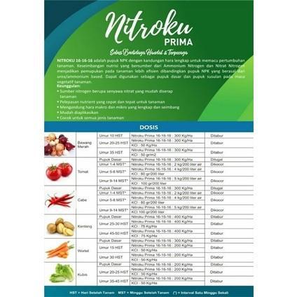 PUPUK NPK 16 16 16 NITROKU KEMASAN 50 KG PUPUK KUJANG TERMURAH