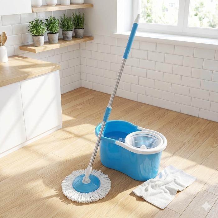 Magic Super mop spin mob pel putar 2 pcs set alat pel pembersih lantai Kain Plastik Stainless