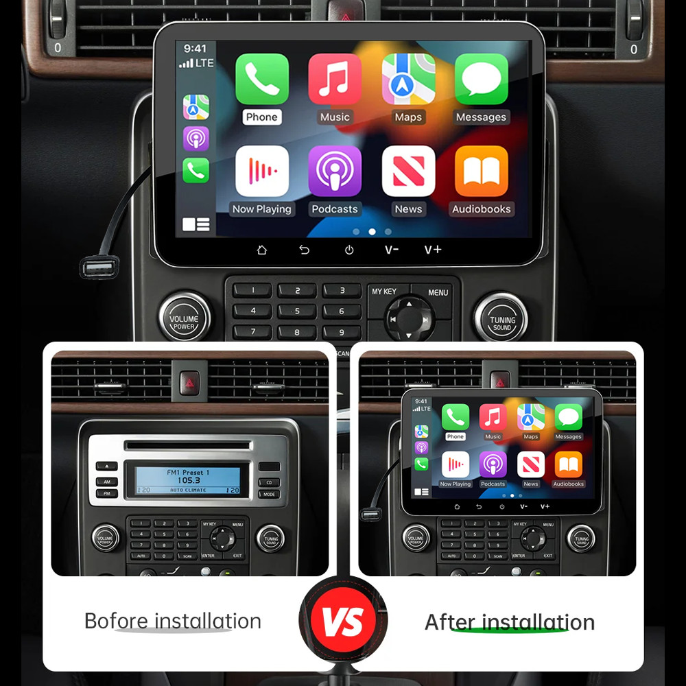 Car Stereo Wired Apple CarPlay Android Auto Single Din 7 Inch Touchscreen Bluetooth-Compatible, Benz