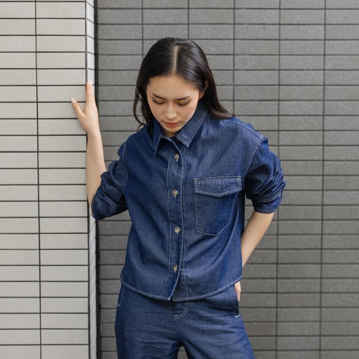 POCKET DENIM SHIRT - DENIM SHIRT LENGAN PANJANG