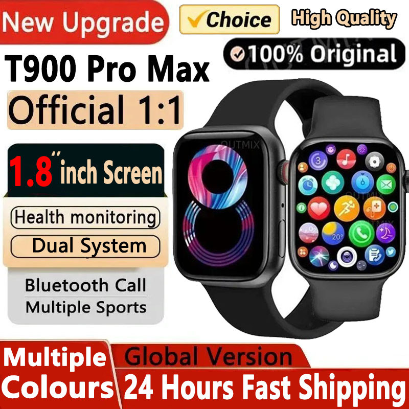 2023 New Smart Watch T900 Pro Max Series8 Smartwatch 1.8inch Bluetooth Call Heart Rate Women Men Ser
