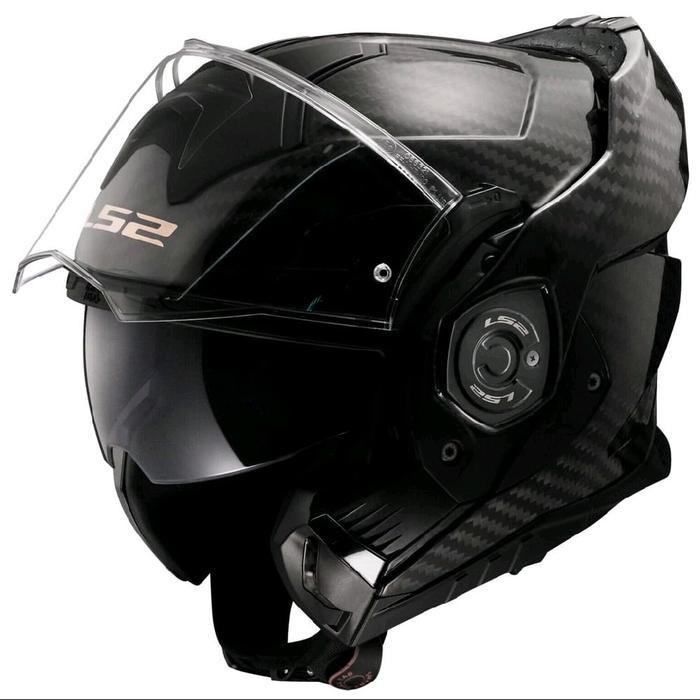 LS2 HELMET ADVANT X CARBON GLOSSY HELM MOTOR MODULAR FLIP UP HELM FULL HALF FACE BIKERS LS2 ADVANT X
