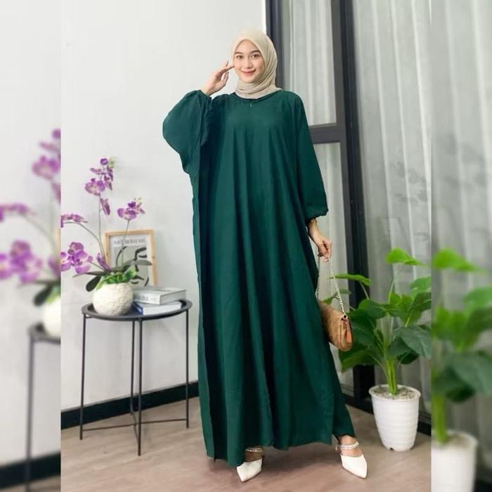 Anggi Kaftan Polos Wanita Jumbo Bahan Crincle Airflow Premium Best Quality
