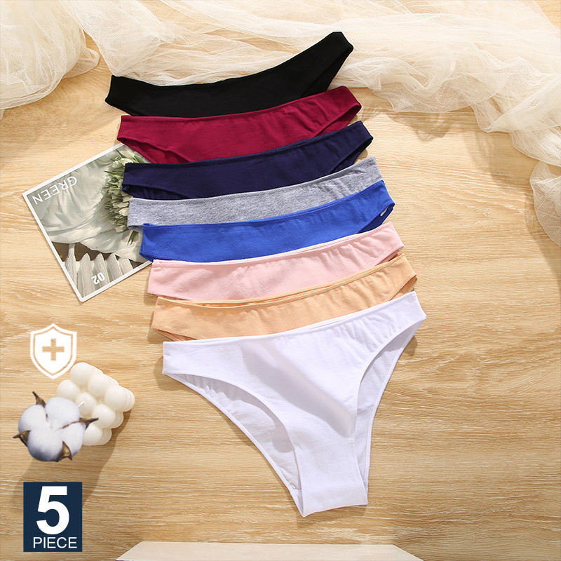 Finetoo 5Pcs/Set M-Xxl Panties Women Cotton Lingerie Woman Underwear Femme Underwear Girls Underpant