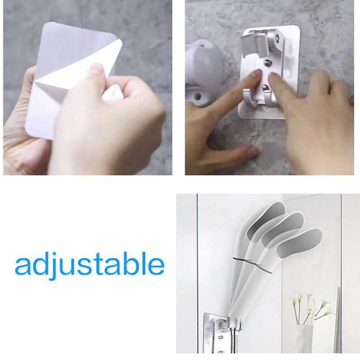 COD Holder Dudukan Tempat Kepala Shower Head Toilet Kamar Mandi Tempel Tembok Gantungan Adjustable