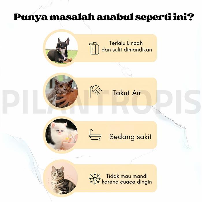 Tisu Basah Kucing Anjing Buat Mandi Pet Gloves Wipes Tissue Tissu Basah Kucing Anjing Untuk Mandi