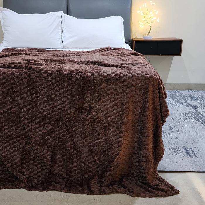 King Rabbit Thermal Blanket / Selimut Lembut Uk. 150X200 Cm (Warna Polos)