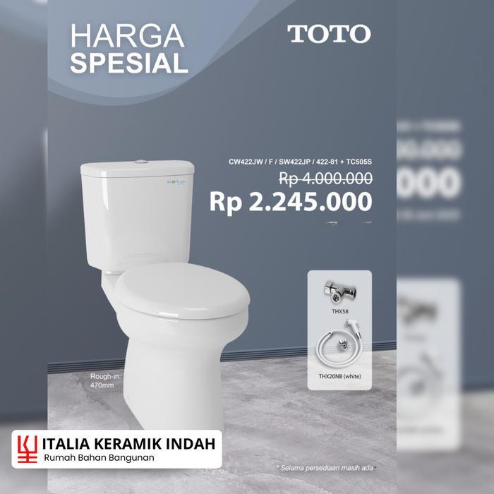 TOTO CLOSET DUDUK SET CW422JW / F / SW422JP / 422-81 + TC505S