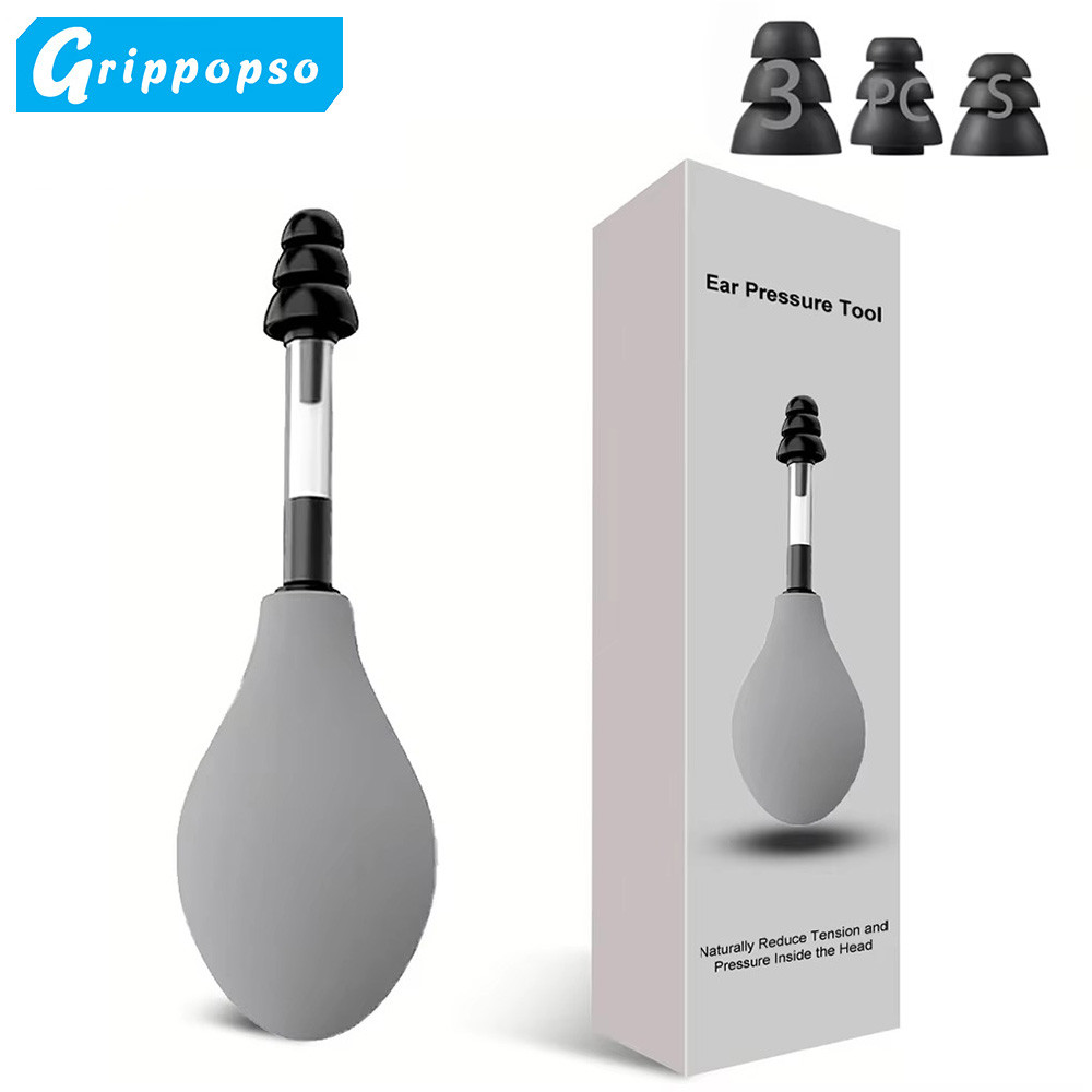Ear Pressure Tool Portable Ear Pressure Relief Suction Device Wih 3 Sizes Of Earplugs Inner Ear