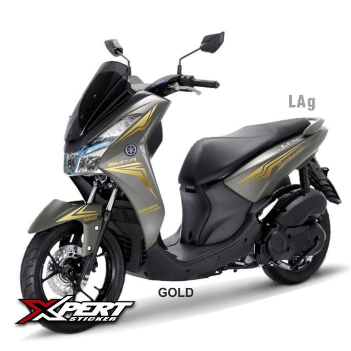 Cutting Stiker Yamaha Lexi Abu Striping Gold Bahan Oracal