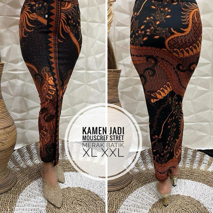 Kamen Jadi/Rok Moscref Stret Batik Merak Bali Melar