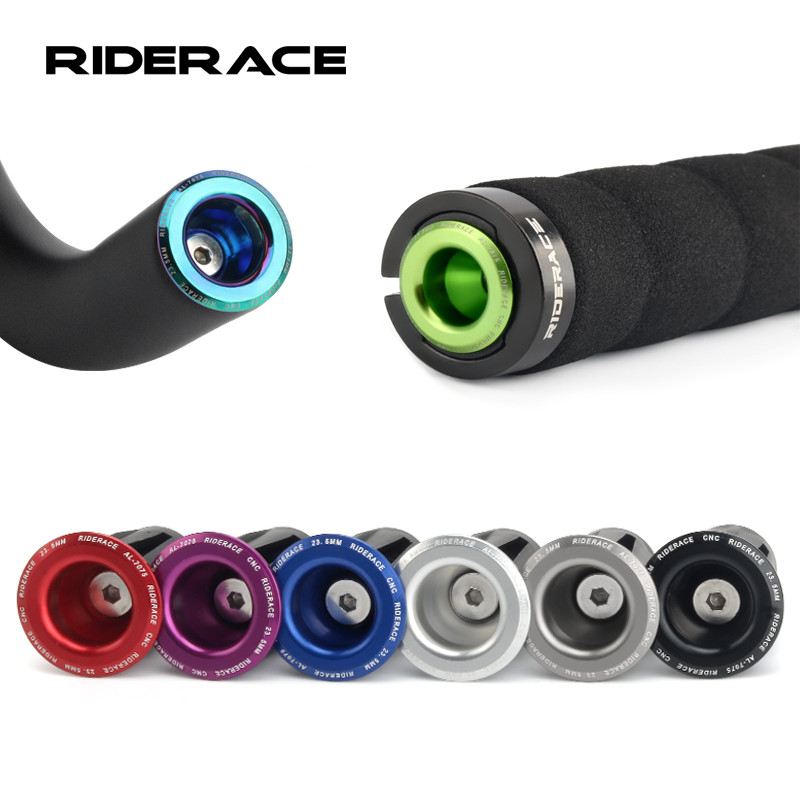 1 Pair Grip Handle Bar End Cap Aluum Alloy Bmx Mtb Road Grip Ca Multi-Color Cycling Handlebar