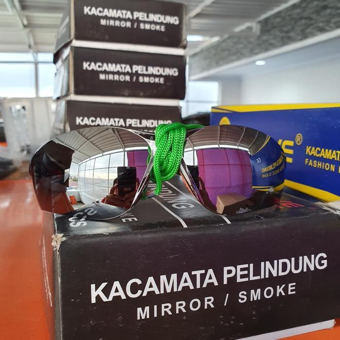 "New" Gosave Kacamata safety Gosave Fashion Clear Black Safety Googles