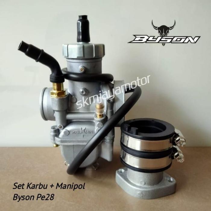 Paket Karburator Keihin Pe 28 Byson Karbu Plus Manipul Intake