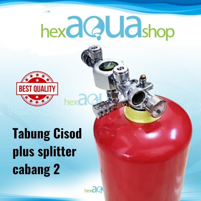 TABUNG CO2 DIY + SPLITTER CABANG 2 - CISOD RAGUL -TABUNG APAR 1KG 2KG