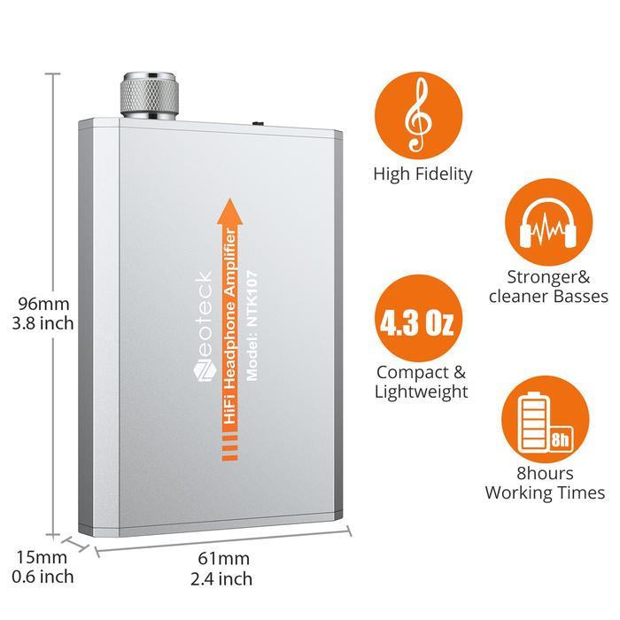 Neoteck Headphone Hifi Portabel, Amplifier Headphone Earphone