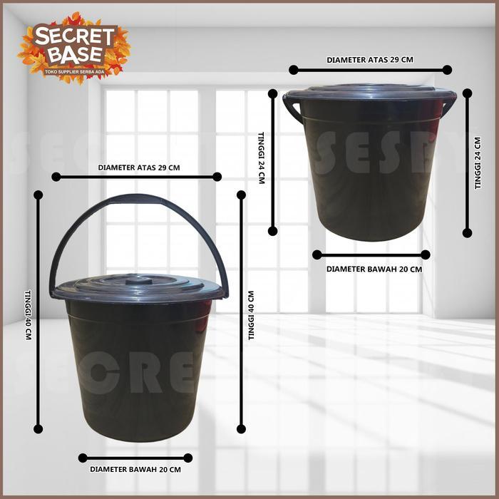 "New" [COD] TIMBA AIR TUTUP 4 GALON - Gagang / Timba / Ember Tutup / Ember Plastik Murah Coklat