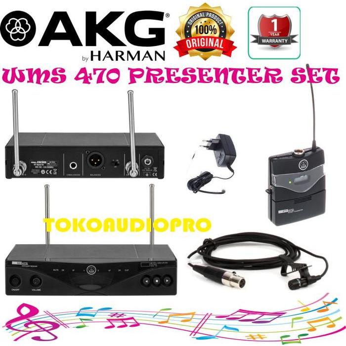 Akg Wms 470 Presenter Set Wireless Microphone System Clip On Mic Co