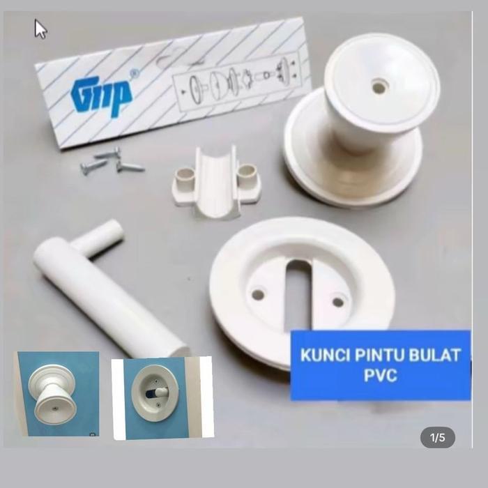 KUNCI PINTU BULAT Plastik GMP - Kunci Pintu Bulat Pvc GMP - Pegangan Pintu Pvc - Pegangan Plastik