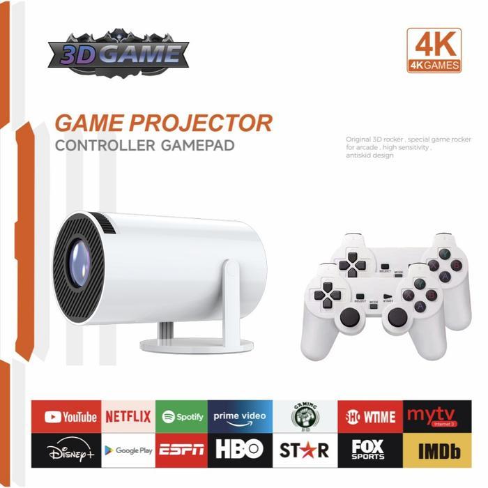Proyektor Android Tv Gamepad Proyektor Smart Projector 4K Mirror Android PLUS GAMEPAD
