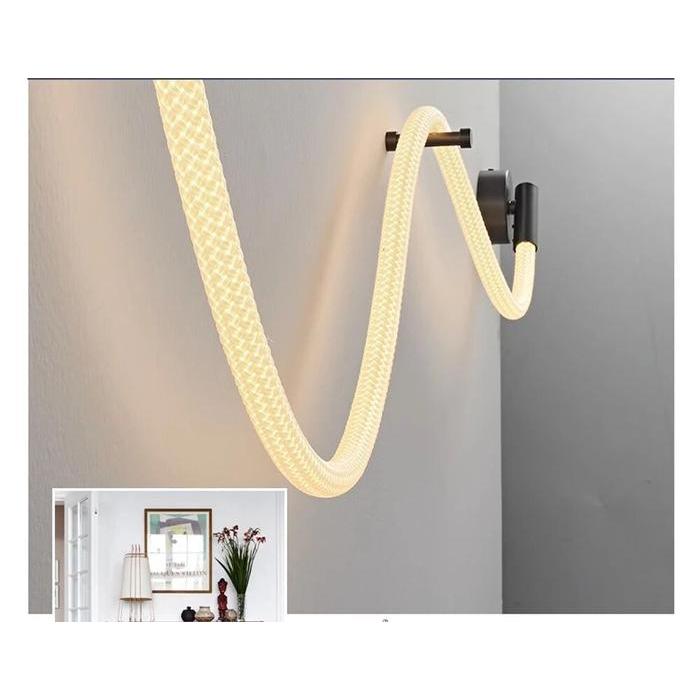 . DIMMABLE LED OUTDOOR WATERPROOF WALL LAMP FLEXIBLE FABRIC ROPE WALL