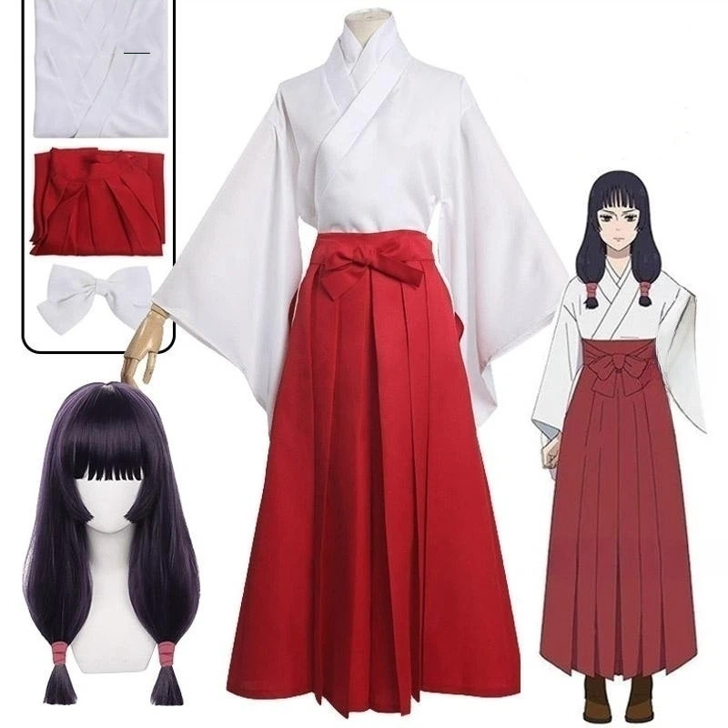 ANIME JUJUTSU KAISEN IROI UTAHIME COSPLAY COSTUME UTAHIME IROI KIMONO UNIFORM WIG FULL SUIT