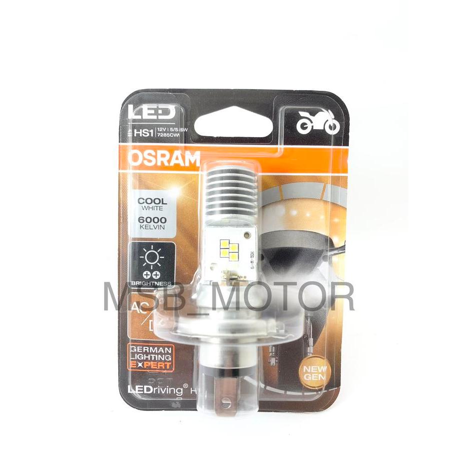 LAMPU DEPAN MOTOR KAKI 3 H4 LED PUTIH COOL WHITE 6000 K OSRAM
