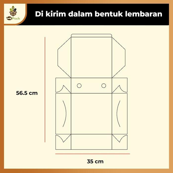 Kotak Nasi Kertas Box Makanan Catering Eco Paper Laminasi Foodgrade Xl