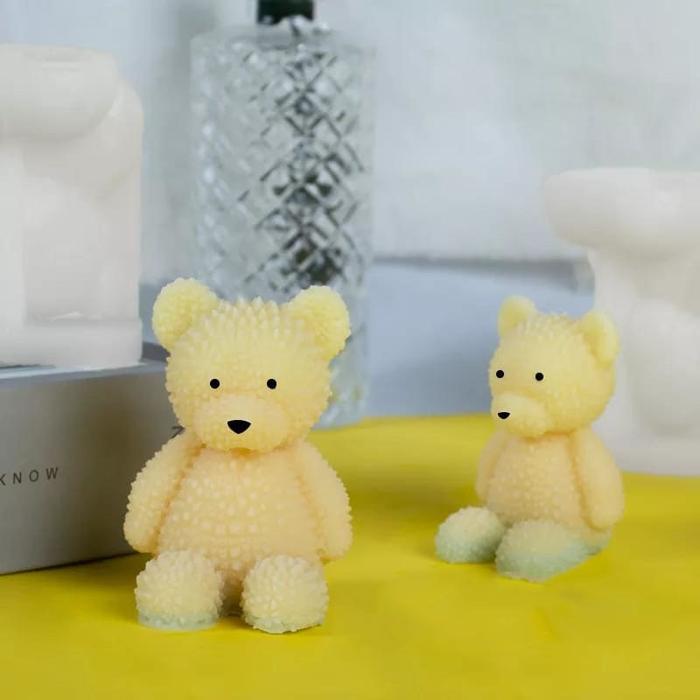 Cetakan Silikon Beruang Durian Bear Candle Silicone Mold Co