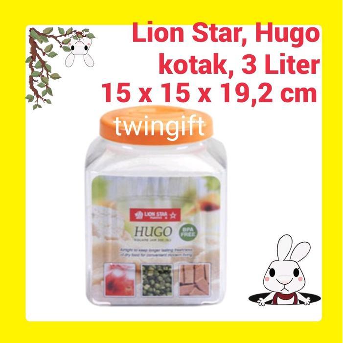 Toples Plastik Kotak, Lion Star-Hugo, 3 Liter
