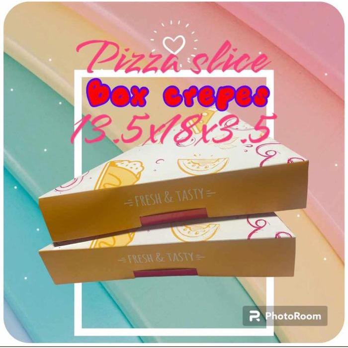 Dus Pizza Slice Uk 13,5 X 18 X 3,5 Cm / Kotak Pizza Slice Per Pack