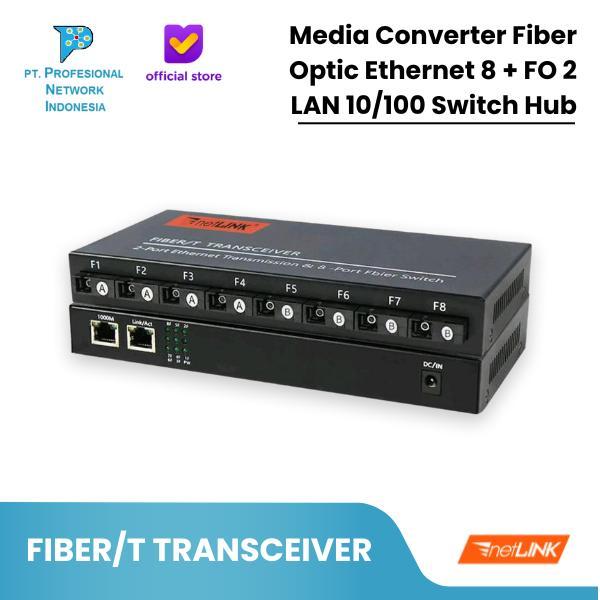 Media converter 8 FO - 2 LAN GIGABIT