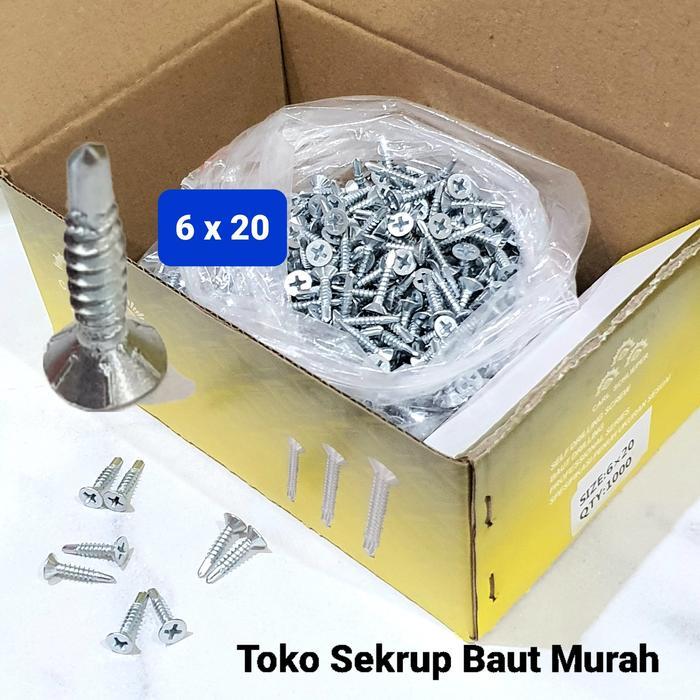 Sekrup Drilling Sds FH GRC Calci 6x20/Skrup Conwood 6 x 20 100Pcs