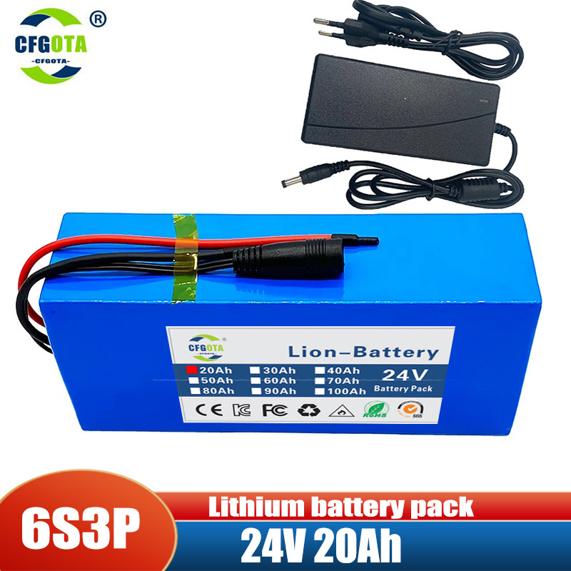 2025 24V NEW 6s3p 20Ah-30Ah 18650 lithium battery 25.2v 20000mAh lithium-ion battery pack with