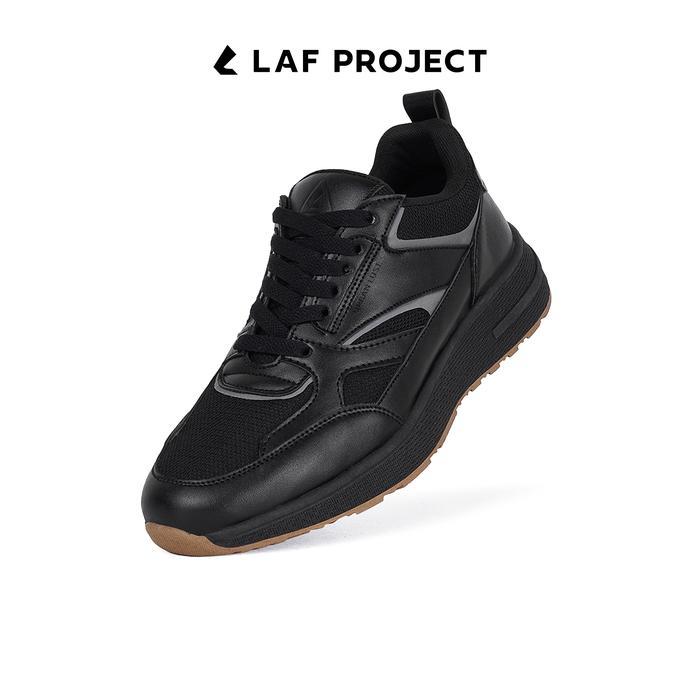 LAF Project - Sepatu Sneakers Pria Kasual Hitam Black Casual Keren Sporty Vetra