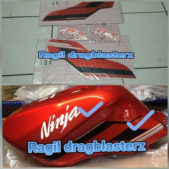 Stiker Striping Tangki New Ninja Rr Se Orange 2015 Original Kawasaki
