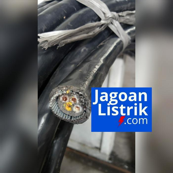 Kabel Listrik NYRGby 4x10 mm NYFGBY 4 x 10 mm Supreme Hitam per meter Tembaga