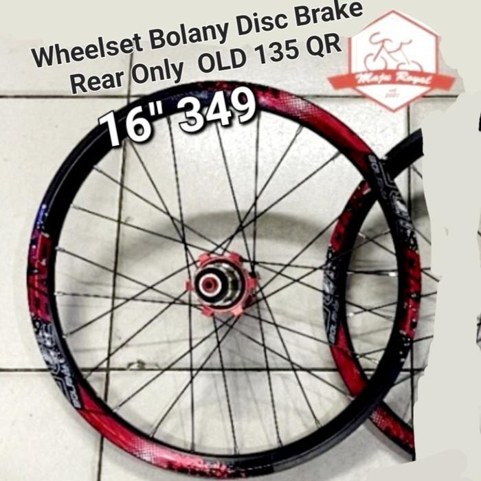 Wheelset Sepeda Lipat 16" 349 Disc Brake Alloy Jangkrik 16+ 16Plus