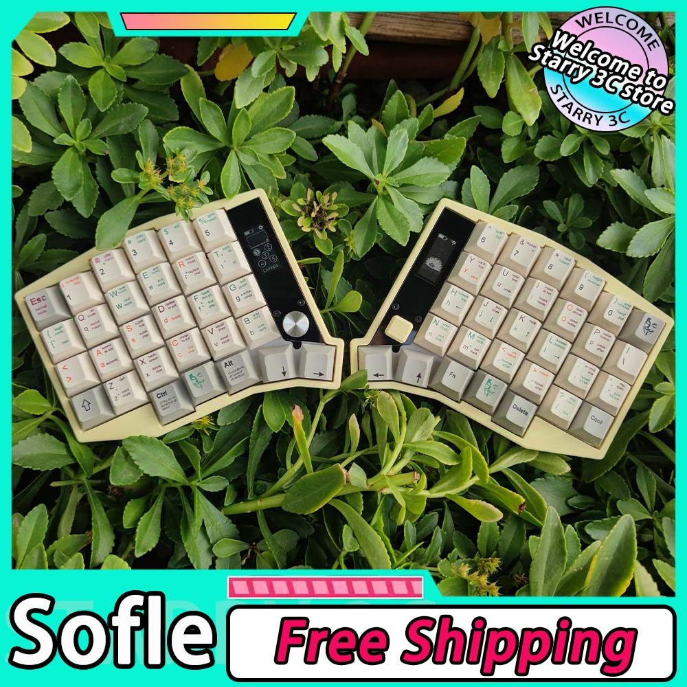 Sofle Split Keyboard Kit Dual Mode Wired Bluetooth Wireless Split Keyboard Kit Customized 58 Keys