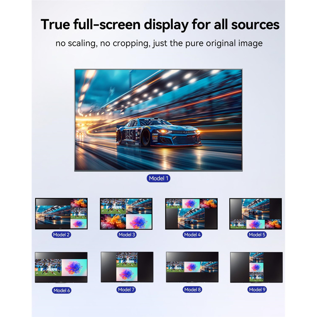 4K HDMI Quad Screen Multiviewer 4x1 1080P 4 in 1 out HDMI Multi Viewer Seamless Switcher 9 Display