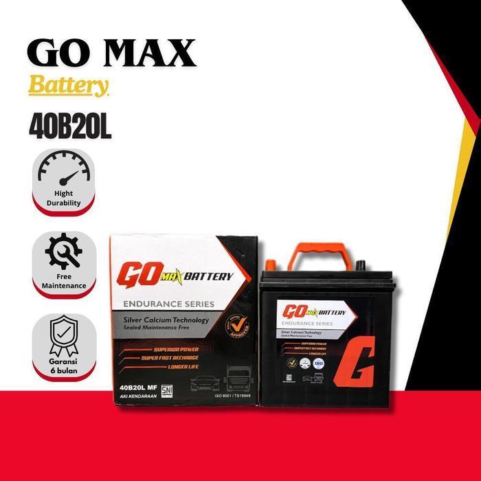 Ready GO MAX Battery Aki Mobil Honda BRV N7X 40B20L / NS40ZL - 40Ah Aki Kering