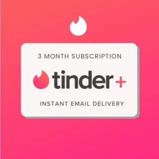 Tinder Plus - 3 Month Subscription - INSTANT DELIVERY